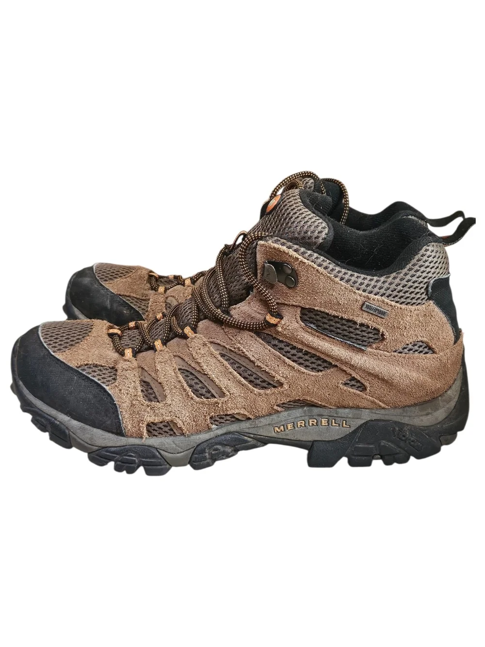 Merrell Brown and Black Men's Mid-Height Hiking Boots